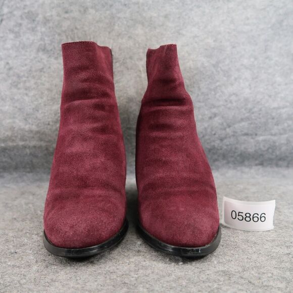 Steve Madden Shoes Womens 7 Booties Leather Cow Hair Fur Tstudio Block Heel Zip - Picture 3 of 16